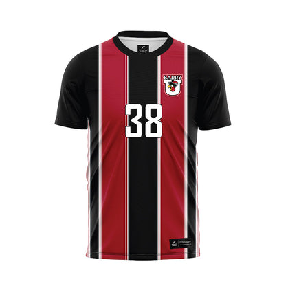 Barry - NCAA Men's Soccer : Madden Arboleda - Black Soccer Jersey-0