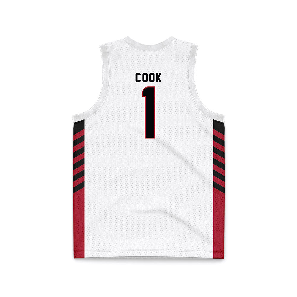 Barry - NCAA Women's Basketball : Jamir Cook - White Basketball Jersey-1