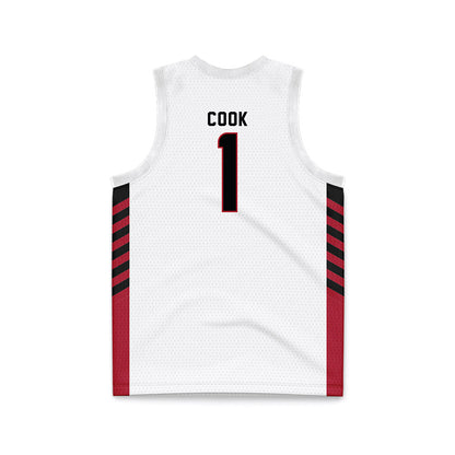 Barry - NCAA Women's Basketball : Jamir Cook - White Basketball Jersey-1