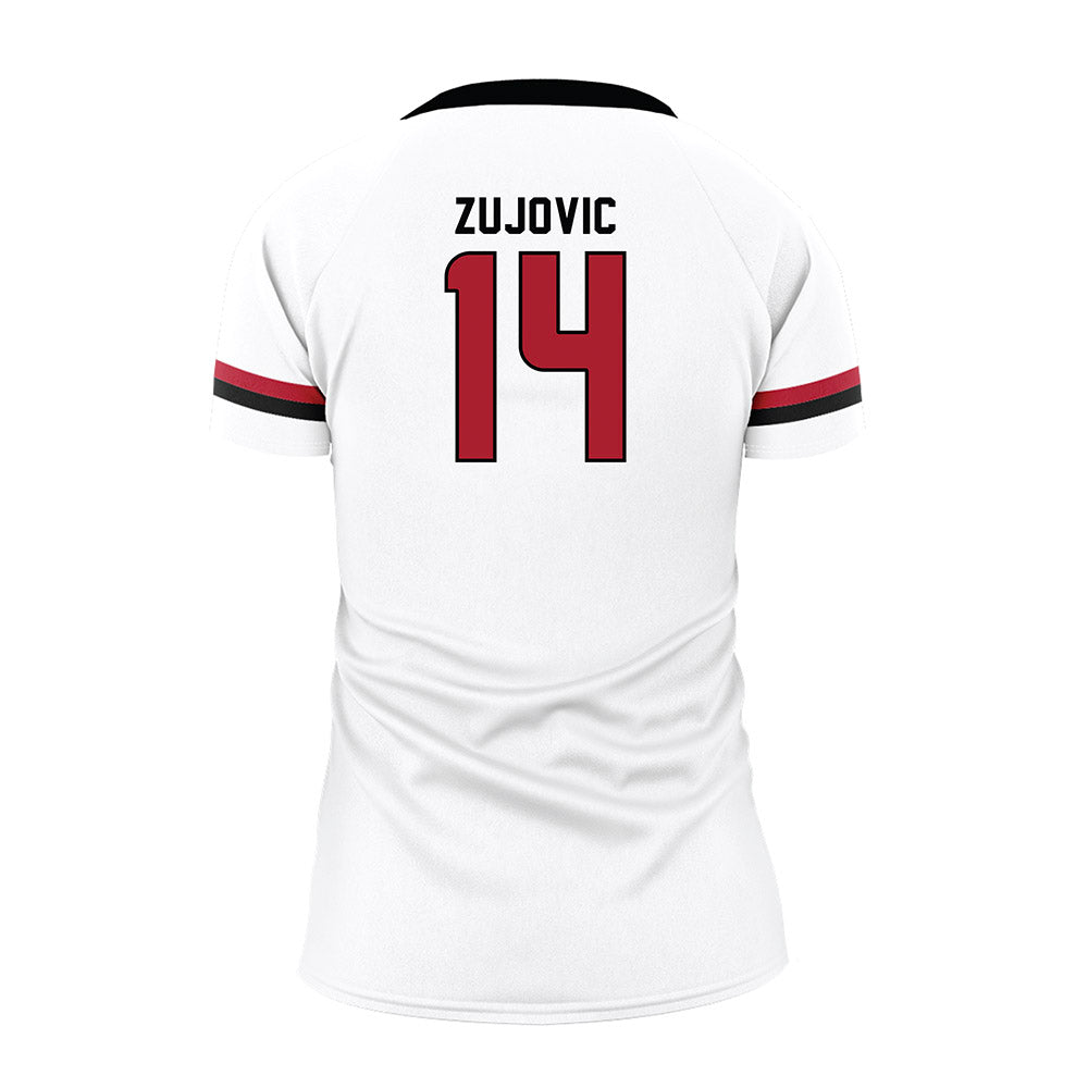 Barry - NCAA Women's Volleyball : Ivana Zujovic - White Volleyball Jersey-1