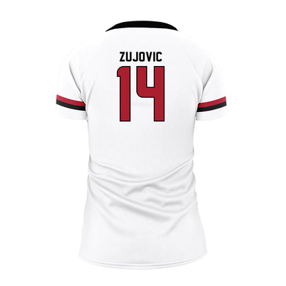 Barry - NCAA Women's Volleyball : Ivana Zujovic - White Volleyball Jersey-1