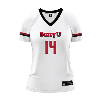 Barry - NCAA Women's Volleyball : Ivana Zujovic - White Volleyball Jersey-0