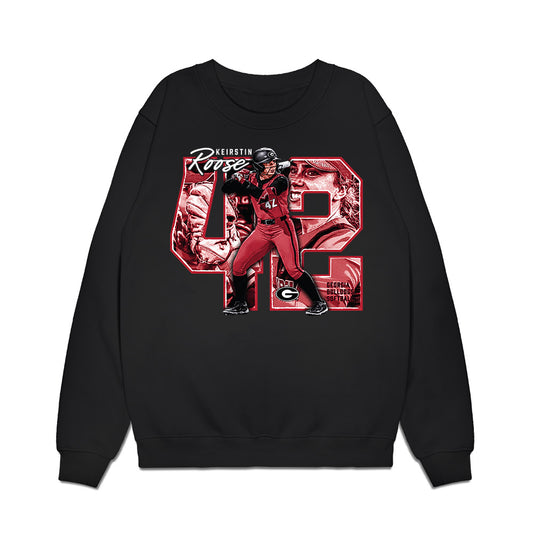 Georgia - NCAA Softball : Keirstin Roose - Graphic Premium Crewneck Sweatshirt-0