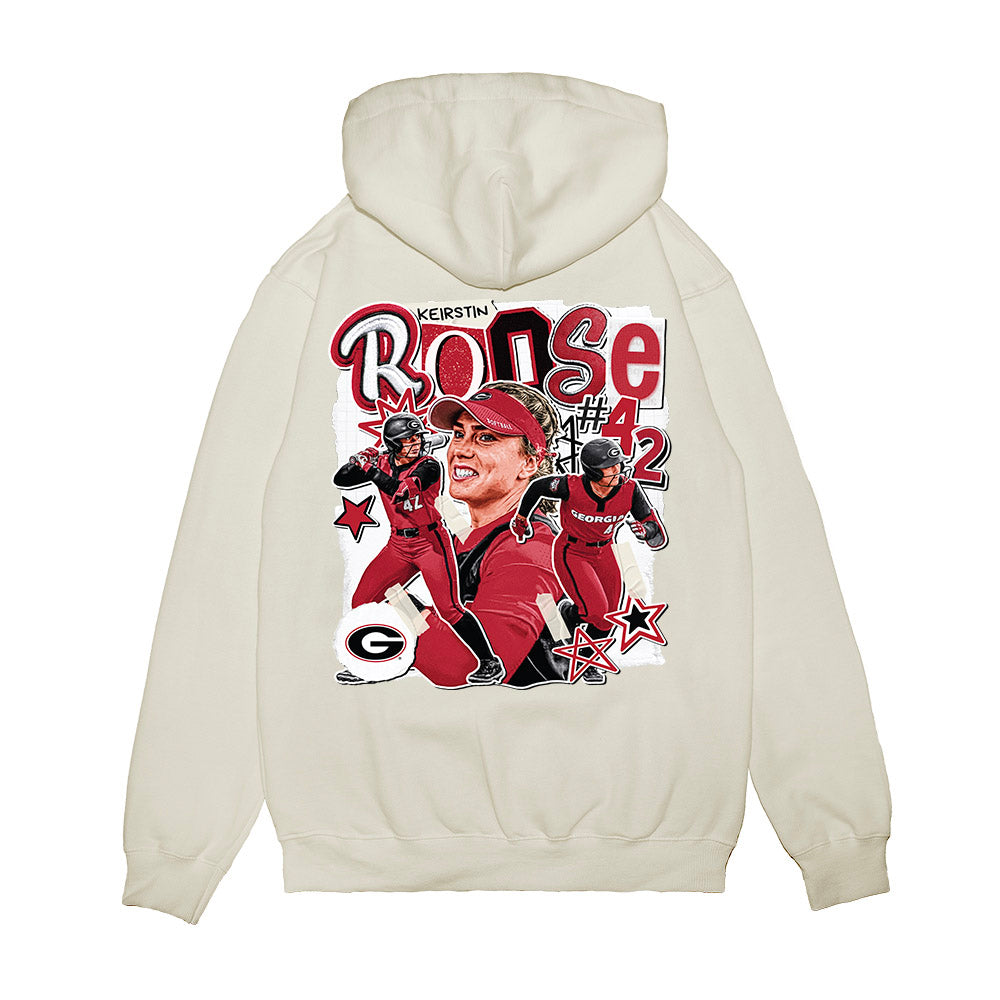 Georgia - NCAA Softball : Keirstin Roose - Cutout Collage Premium Hooded Sweatshirt-1