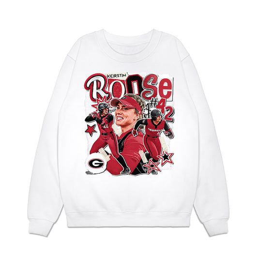 Georgia - NCAA Softball : Keirstin Roose - Cutout Collage Premium Crewneck Sweatshirt-0