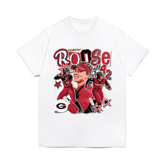 Georgia - NCAA Softball : Keirstin Roose - Cutout Collage Comfort Colors T-Shirt-0