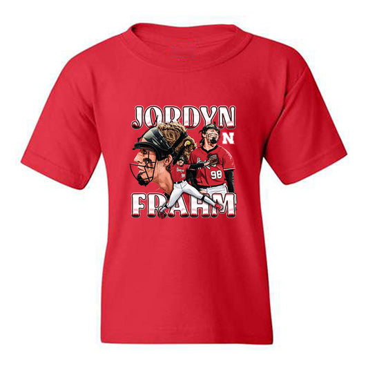 Nebraska - NCAA Softball : Jordyn Frahm - Collage Youth T-Shirt-0