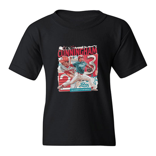 New Mexico - NCAA Baseball : Ty Cunningham - Collage Youth T-Shirt-0