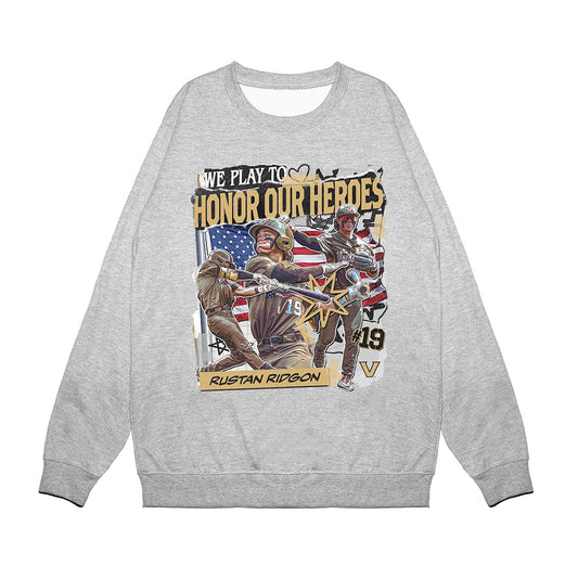 Vanderbilt - NCAA Baseball : Rustan Rigdon - Heroes Premium Crewneck Sweatshirt-0