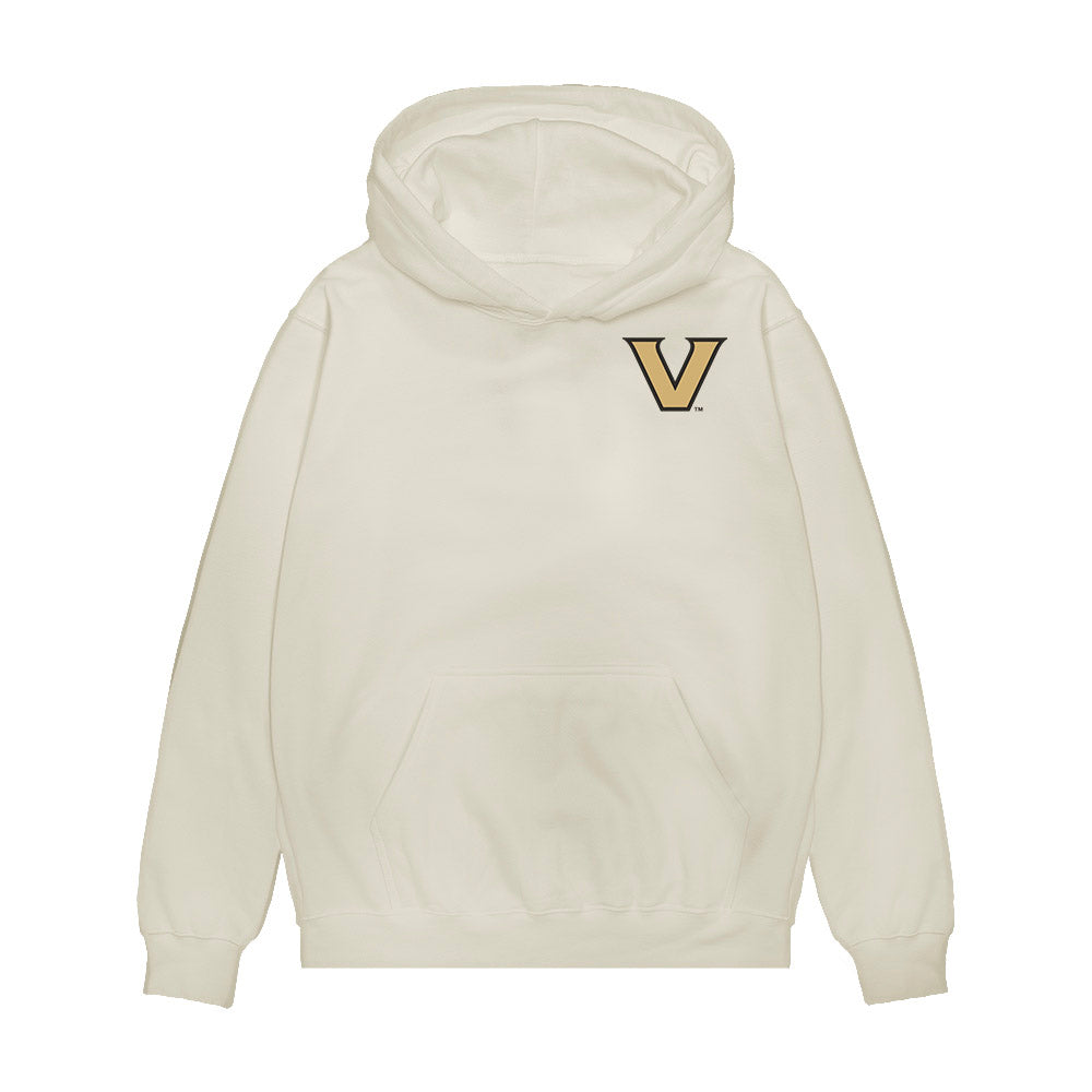 Vanderbilt - NCAA Baseball : Rustan Rigdon - Playing for Something Greater Premium Hooded Sweatshirt-0