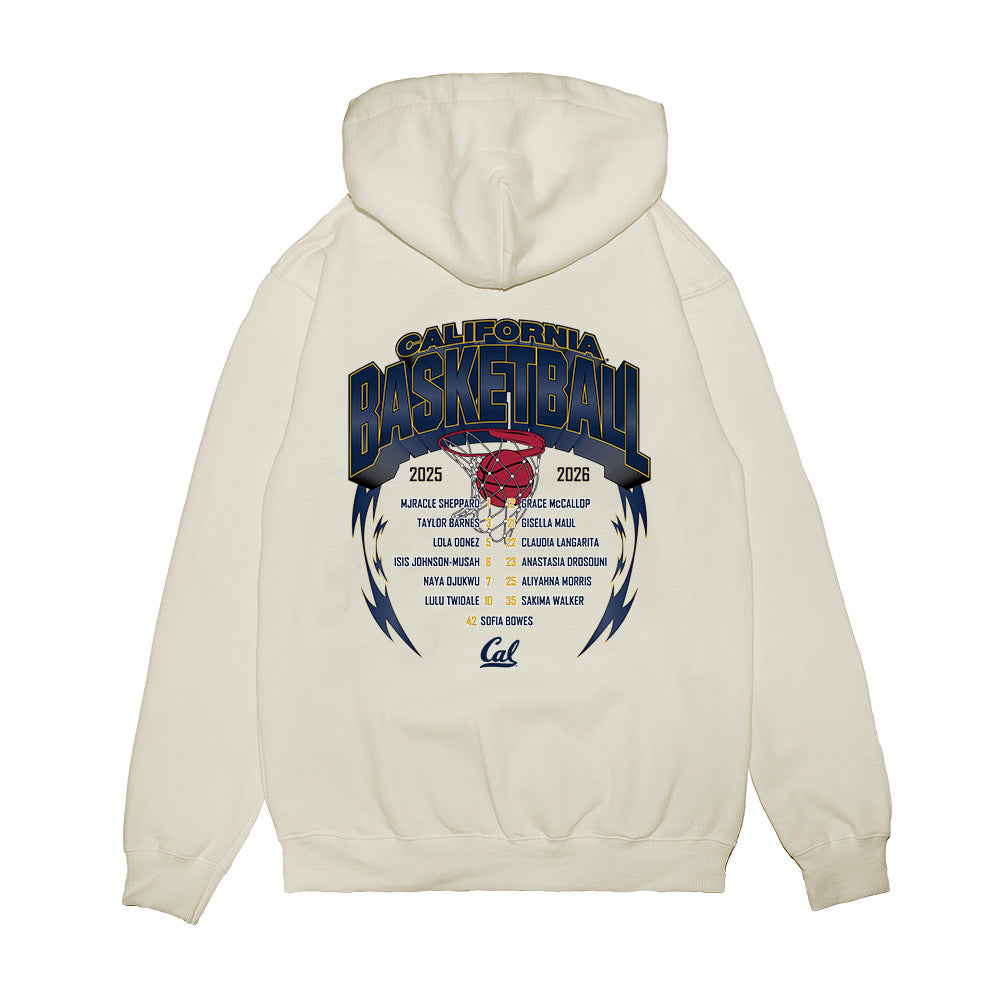 UC Berkeley - NCAA Women's Basketball : - Roster Premium Hooded Sweatshirt-1