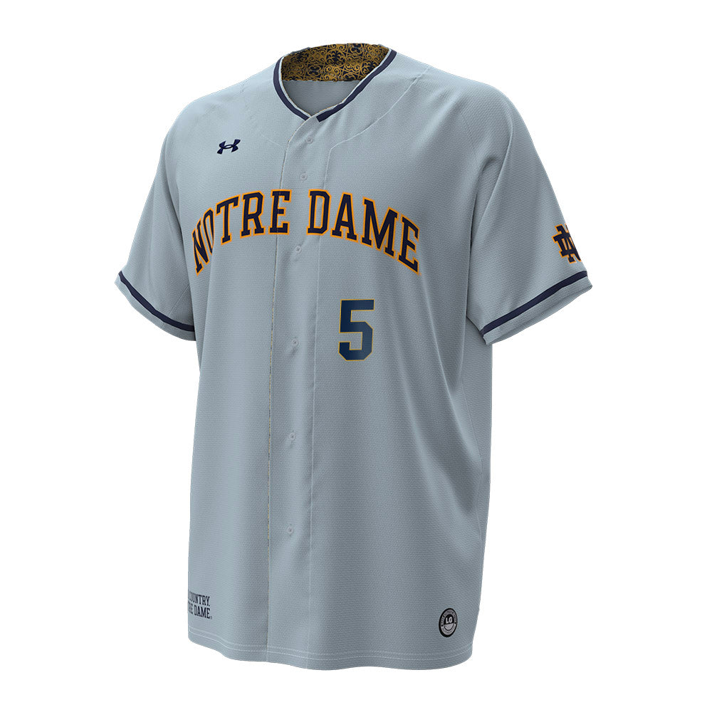 Notre Dame - NCAA Baseball : Dylan Singleton - Under Armour® Baseball Jersey-0