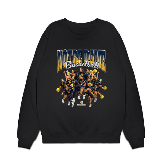 Notre Dame - NCAA Women's Basketball : - Team Collage Premium Crewneck Sweatshirt-0