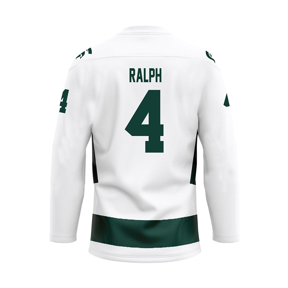 Michigan State - NCAA Men's Ice Hockey : Colin Ralph - White Hockey Jersey-1