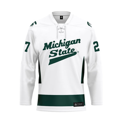Michigan State - NCAA Men's Ice Hockey : Nicklas Andrews - White Hockey Jersey-0