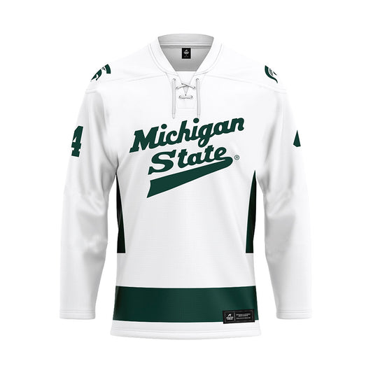 Michigan State - NCAA Men's Ice Hockey : Colin Ralph - White Hockey Jersey-0
