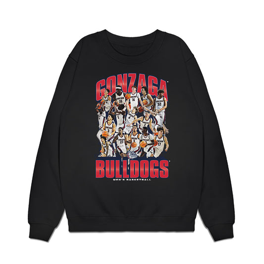 Gonzaga - NCAA Men's Basketball : - Team Collage Premium Crewneck Sweatshirt-0