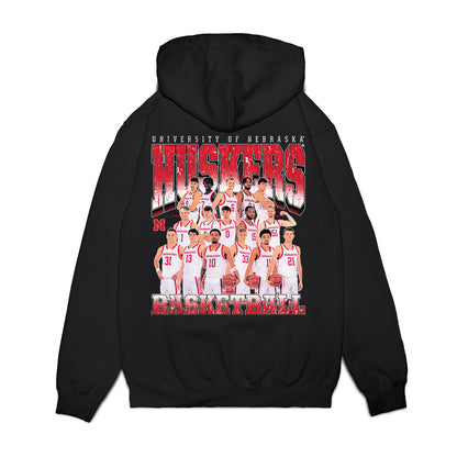 Nebraska - NCAA Men's Basketball : - Team Collage Premium Hooded Sweatshirt-1