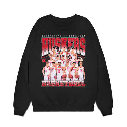 Nebraska - NCAA Men's Basketball : - Team Collage Premium Crewneck Sweatshirt-0