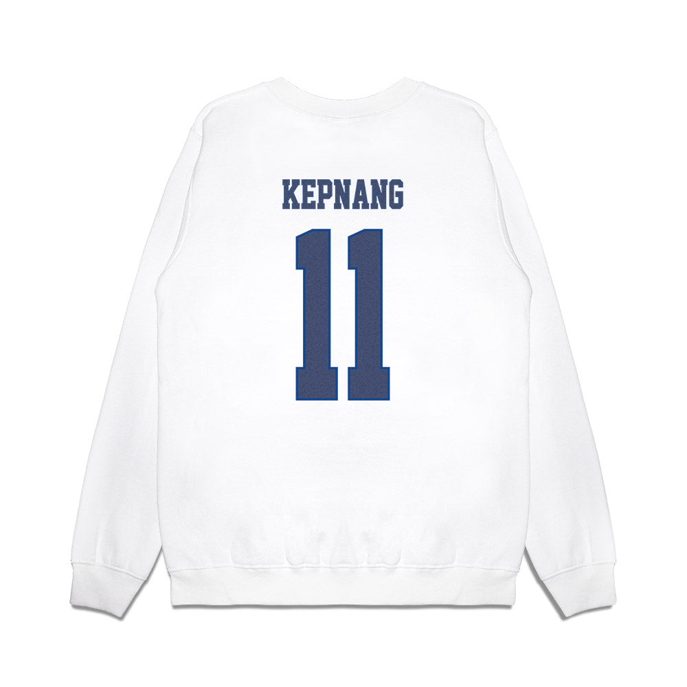 Kentucky - NCAA Men's Basketball : Franck Kepnang - Denim Shersey Premium Crewneck Sweatshirt-1