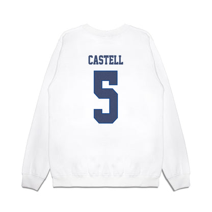 Kentucky - NCAA Football : Jordan Castell - Denim Shersey Premium Crewneck Sweatshirt-1