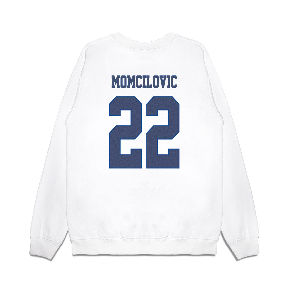 Kentucky - NCAA Men's Basketball : Milan Momcilovic - Denim Shersey Premium Crewneck Sweatshirt-1