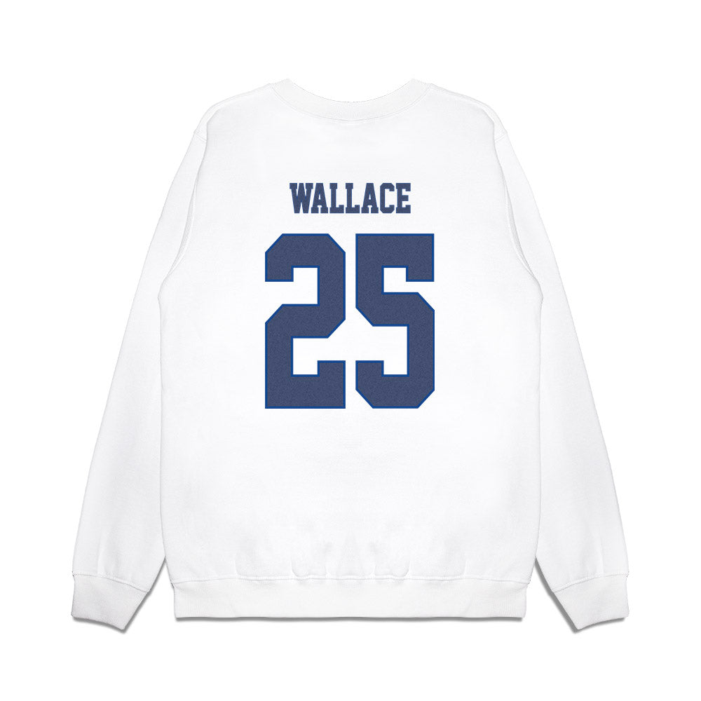 Kentucky - NCAA Football : Tavion Wallace - Denim Shersey Premium Crewneck Sweatshirt-1