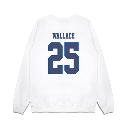 Kentucky - NCAA Football : Tavion Wallace - Denim Shersey Premium Crewneck Sweatshirt-1