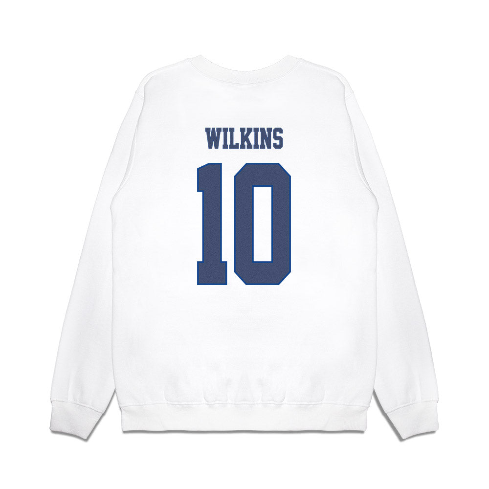 Kentucky - NCAA Men's Basketball : Alex Wilkins - Denim Shersey Premium Crewneck Sweatshirt-1
