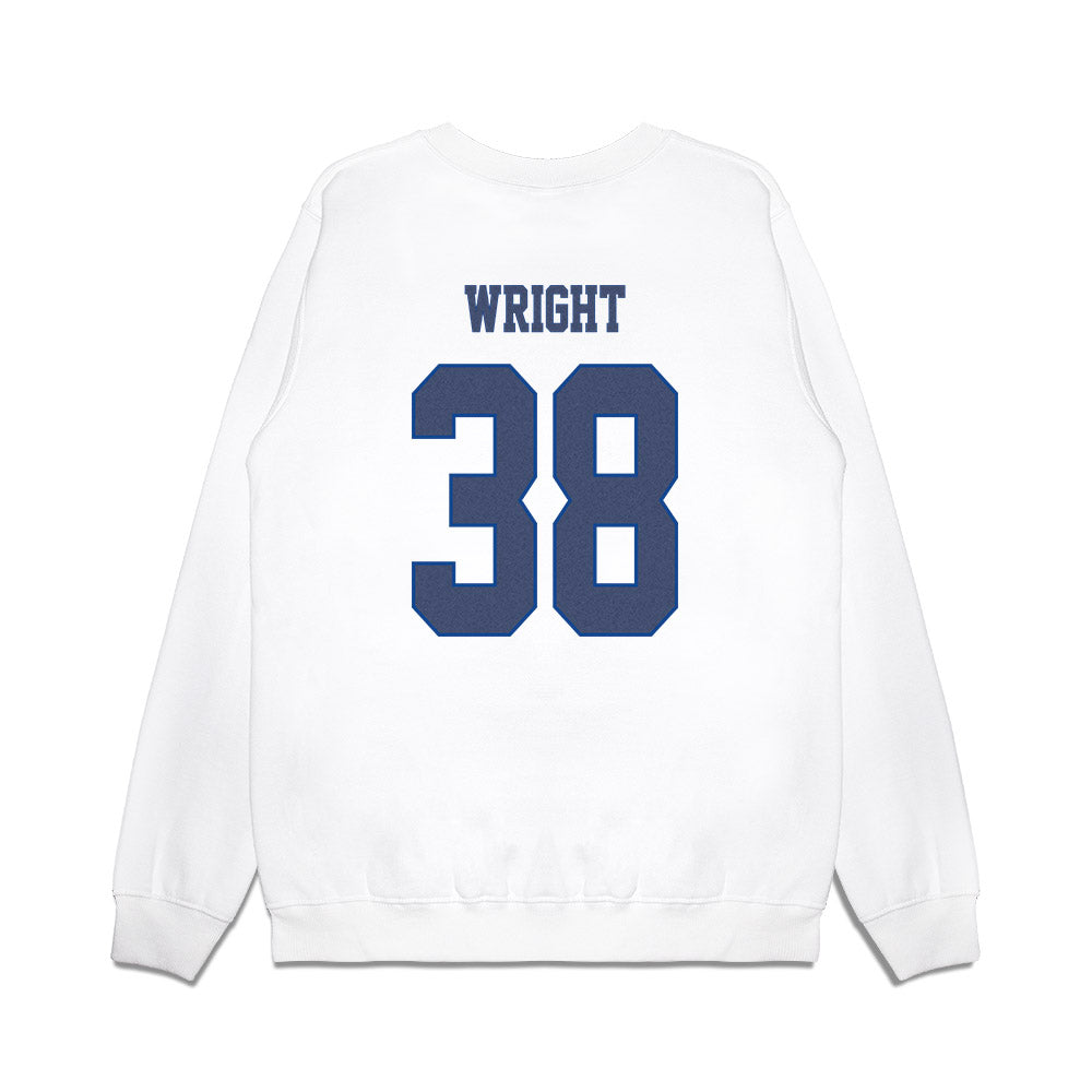 Kentucky - NCAA Football : Tyler Wright - Denim Shersey Premium Crewneck Sweatshirt-1