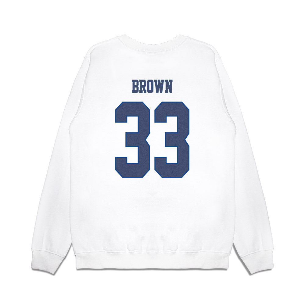Kentucky - NCAA Football : Sam Brown - Denim Shersey Premium Crewneck Sweatshirt-1