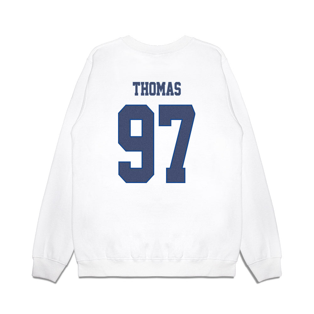 Kentucky - NCAA Football : Tyler Thomas - Denim Shersey Premium Crewneck Sweatshirt-1