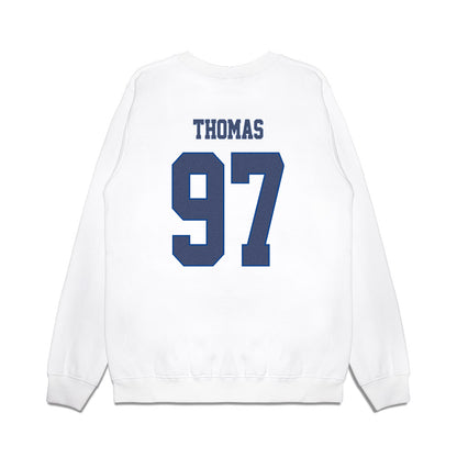 Kentucky - NCAA Football : Tyler Thomas - Denim Shersey Premium Crewneck Sweatshirt-1