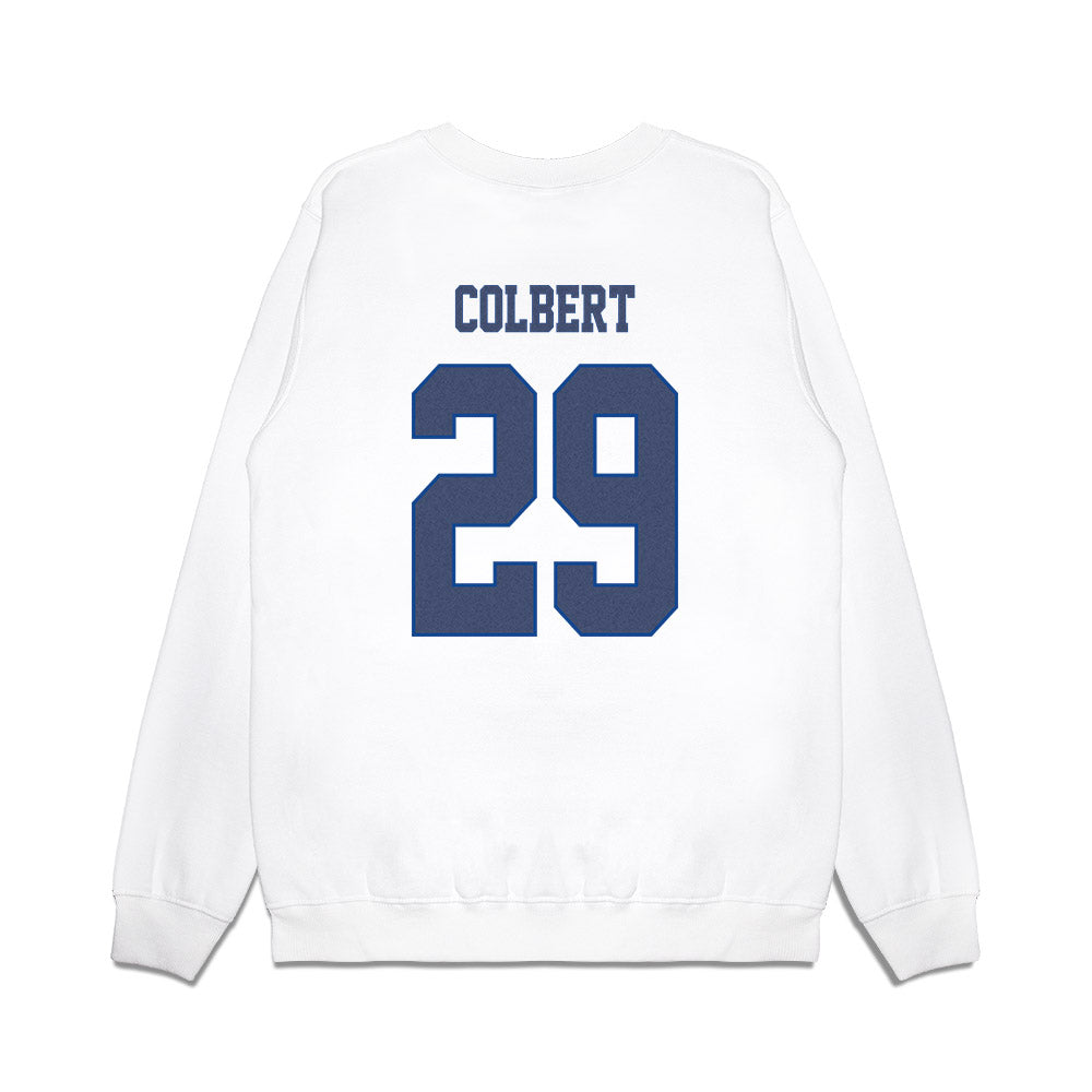 Kentucky - NCAA Football : Jordan Colbert - Denim Shersey Premium Crewneck Sweatshirt-1