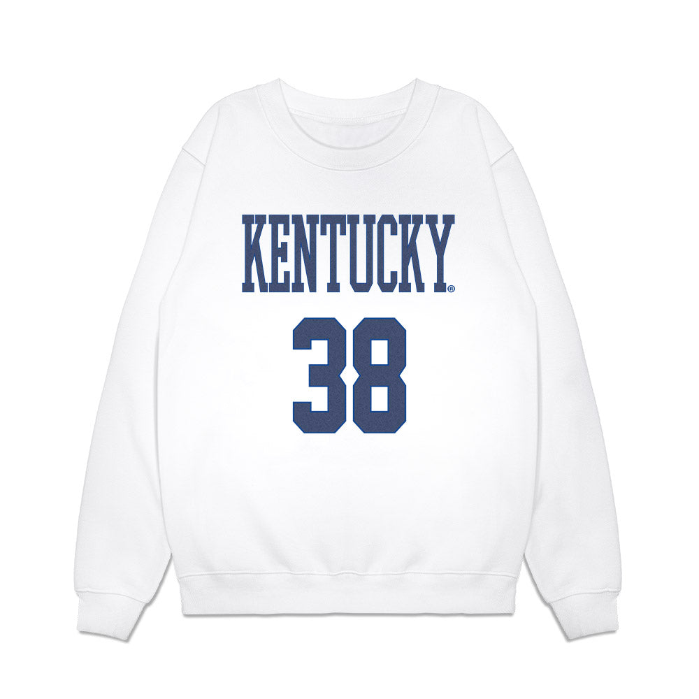 Kentucky - NCAA Football : Tyler Wright - Denim Shersey Premium Crewneck Sweatshirt-0