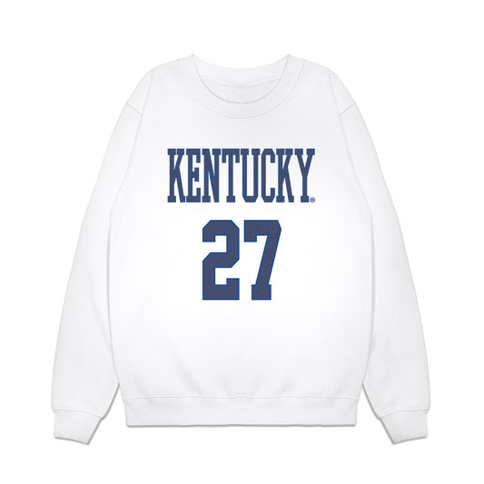 Kentucky - NCAA Football : Isaiah McMillian - Denim Shersey Premium Crewneck Sweatshirt-0
