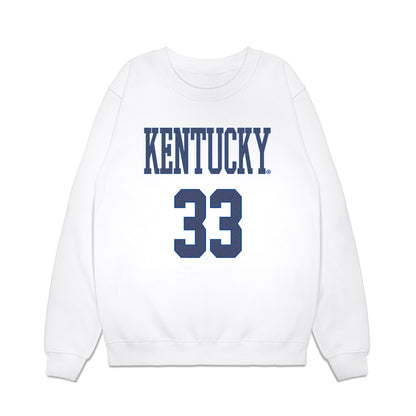 Kentucky - NCAA Football : Sam Brown - Denim Shersey Premium Crewneck Sweatshirt-0