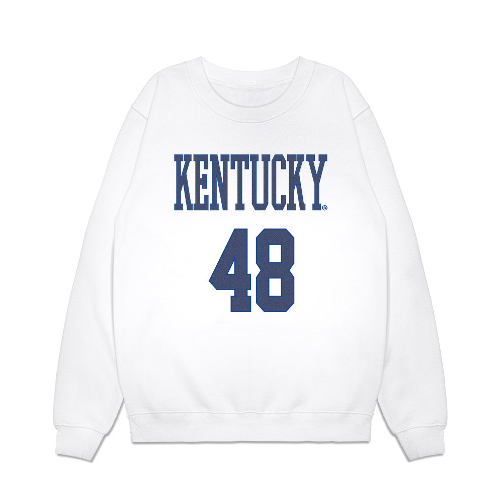 Kentucky - NCAA Football : Thomas O'Hara - Denim Shersey Premium Crewneck Sweatshirt-0