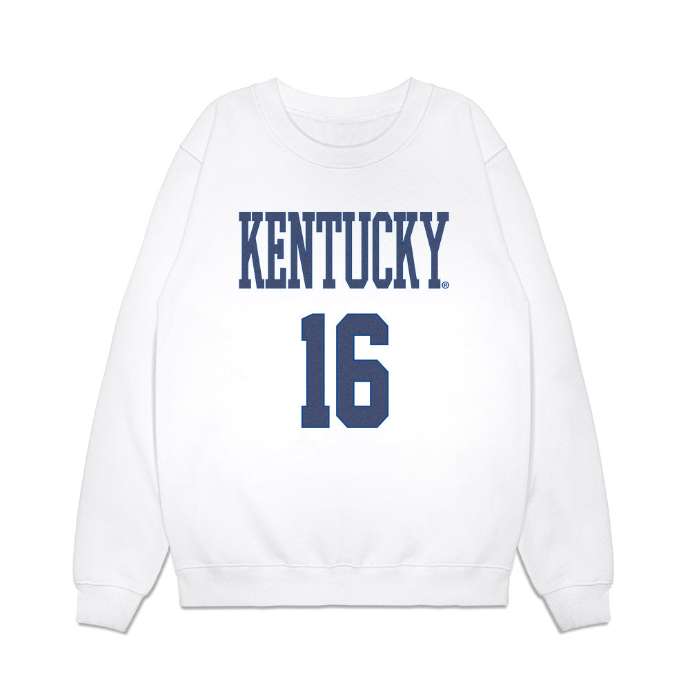 Kentucky - NCAA Football : JacQai Long - Denim Shersey Premium Crewneck Sweatshirt-0