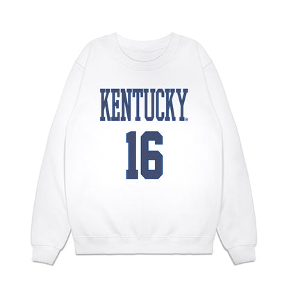Kentucky - NCAA Football : JacQai Long - Denim Shersey Premium Crewneck Sweatshirt-0