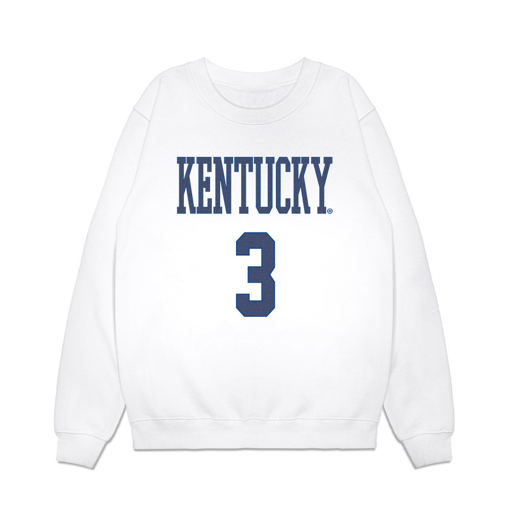 Kentucky - NCAA Football : Aaron Gates - Denim Shersey Premium Crewneck Sweatshirt-0