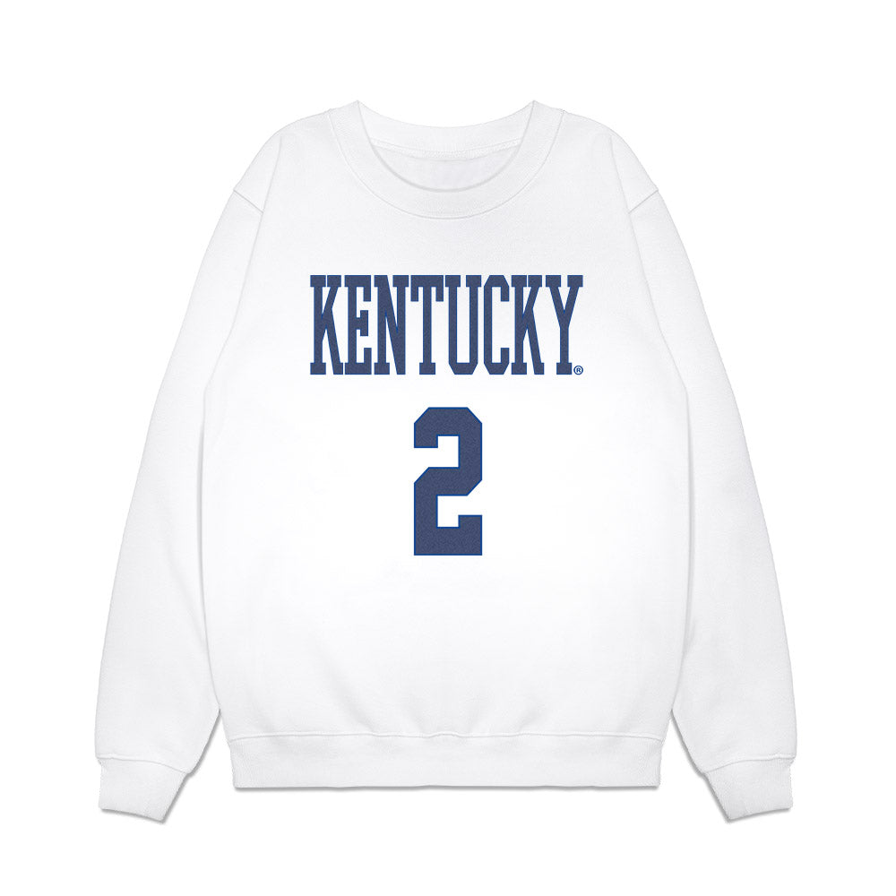 Kentucky - NCAA Men's Basketball : Braydon Hawthorne - Denim Shersey Premium Crewneck Sweatshirt-0