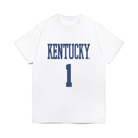Kentucky - NCAA Football : CJ Baxter Jr. - Denim Shersey Comfort Colors T-Shirt-0
