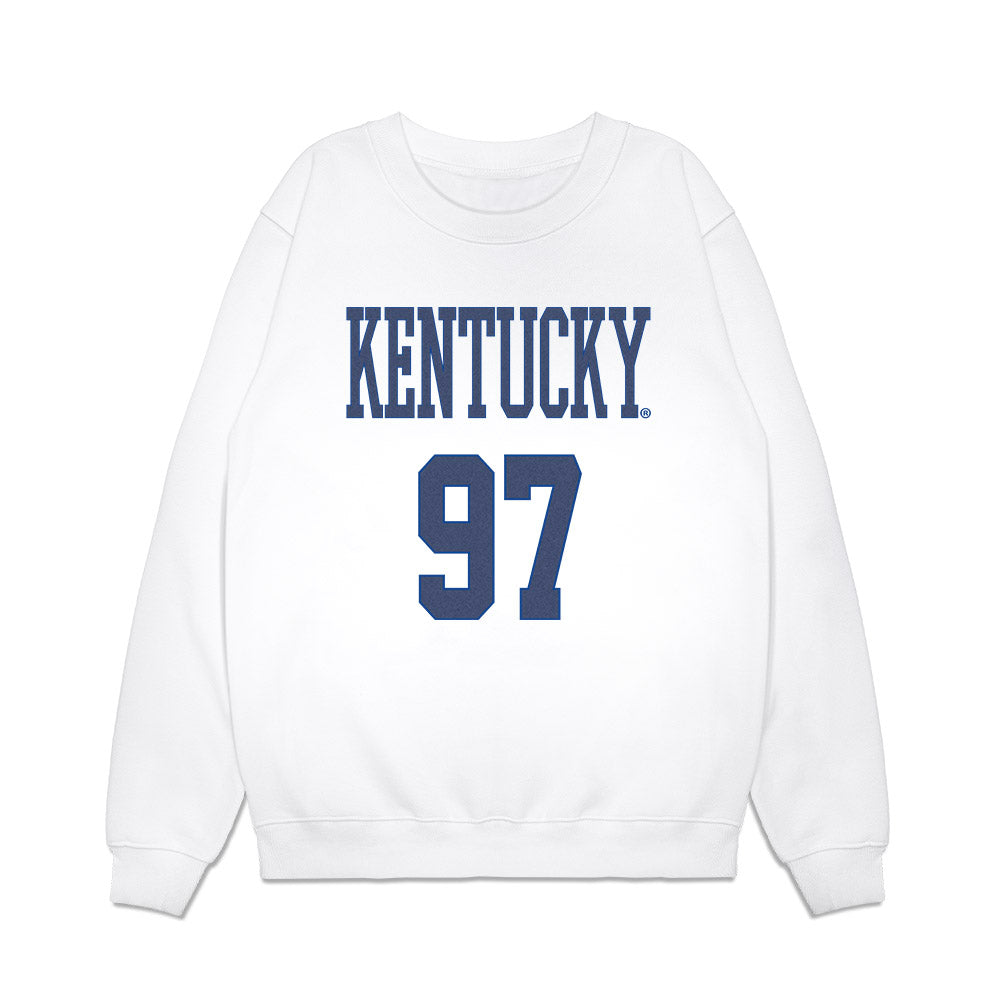 Kentucky - NCAA Football : Spencer Radnoti - Denim Shersey Premium Crewneck Sweatshirt-0