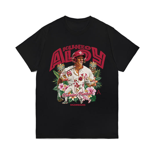 Arkansas - NCAA Baseball : Kuhio Aloy - Hawaiian Hammah Comfort Colors T-Shirt-0
