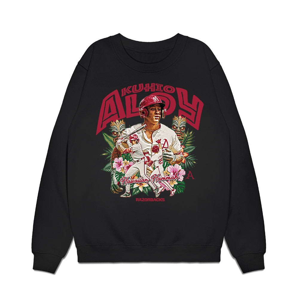 Arkansas - NCAA Baseball : Kuhio Aloy - Hawaiian Hammah Premium Crewneck Sweatshirt-0