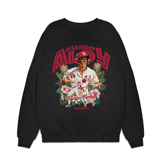 Arkansas - NCAA Baseball : Kuhio Aloy - Hawaiian Hammah Premium Crewneck Sweatshirt-0