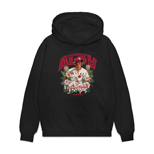 Arkansas - NCAA Baseball : Kuhio Aloy - Hawaiian Hammah Premium Hooded Sweatshirt-0