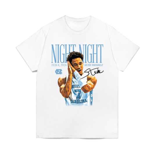 UNC - NCAA Men's Basketball : Seth Trimble - Night Night Comfort Colors T-Shirt-0