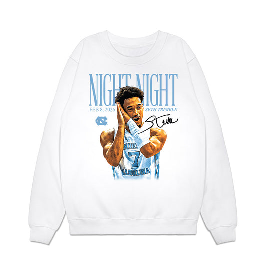 UNC - NCAA Men's Basketball : Seth Trimble - Night Night Premium Crewneck Sweatshirt-0